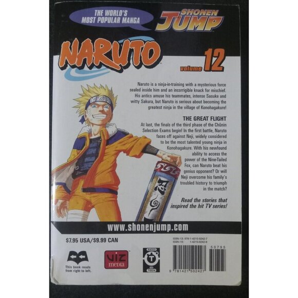 Naruto Vol 12 by Masashi Kishimoto – Viz Manga PB English VG+ - Picture 2 of 2